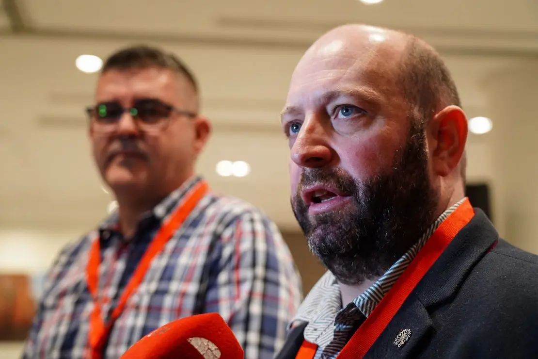 Comparecencia de responsables de CCOO Industria Le?n con motivo de la celebraci?n de su cuarto congreso y elecci?n de Secretar?a General y Comisi?n Ejecutiva