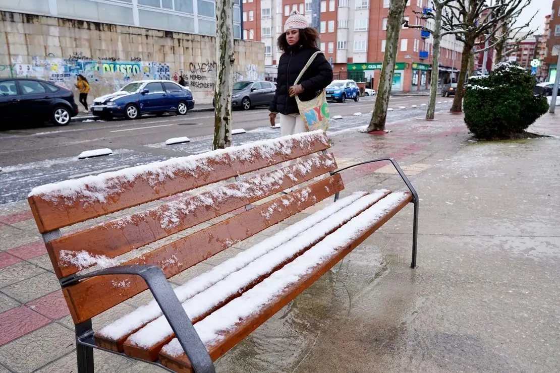 Nieve en la capital leonesa. Foto: Campillo