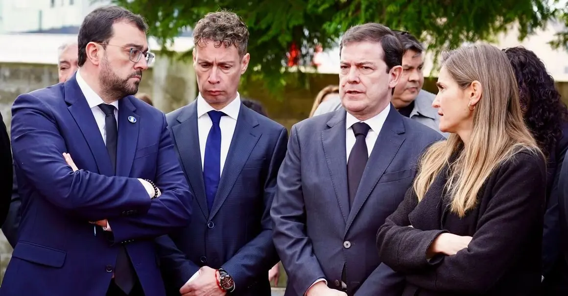 El obispo de León, Luis Ángel de las Heras, preside el funeral de los cuatro mineros del municipio de Villablino muertos en la mina de Cerredo en Degaña (Asturias), al que asistirá, entre otros, la ministra para la Transición Ecológica y el Reto Demográfico, Sara Aagesen