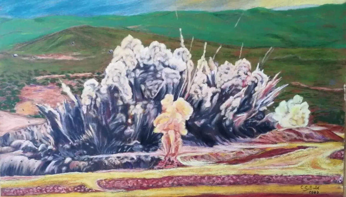 El Aula Cultural de Renacimiento Rural Leonés, en Santibáñez de la Isla, acoge la exposición ‘Nuestra tierra bajo los pies’ de Conchi Casado Sulé