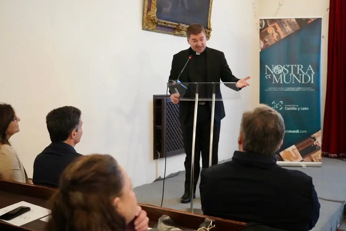 El presidente de las Cortes Autonómicas y de la Fundación de Castilla y León, Carlos Pollán, asiste a la presentación del proyecto ‘Nostra et Mundi’