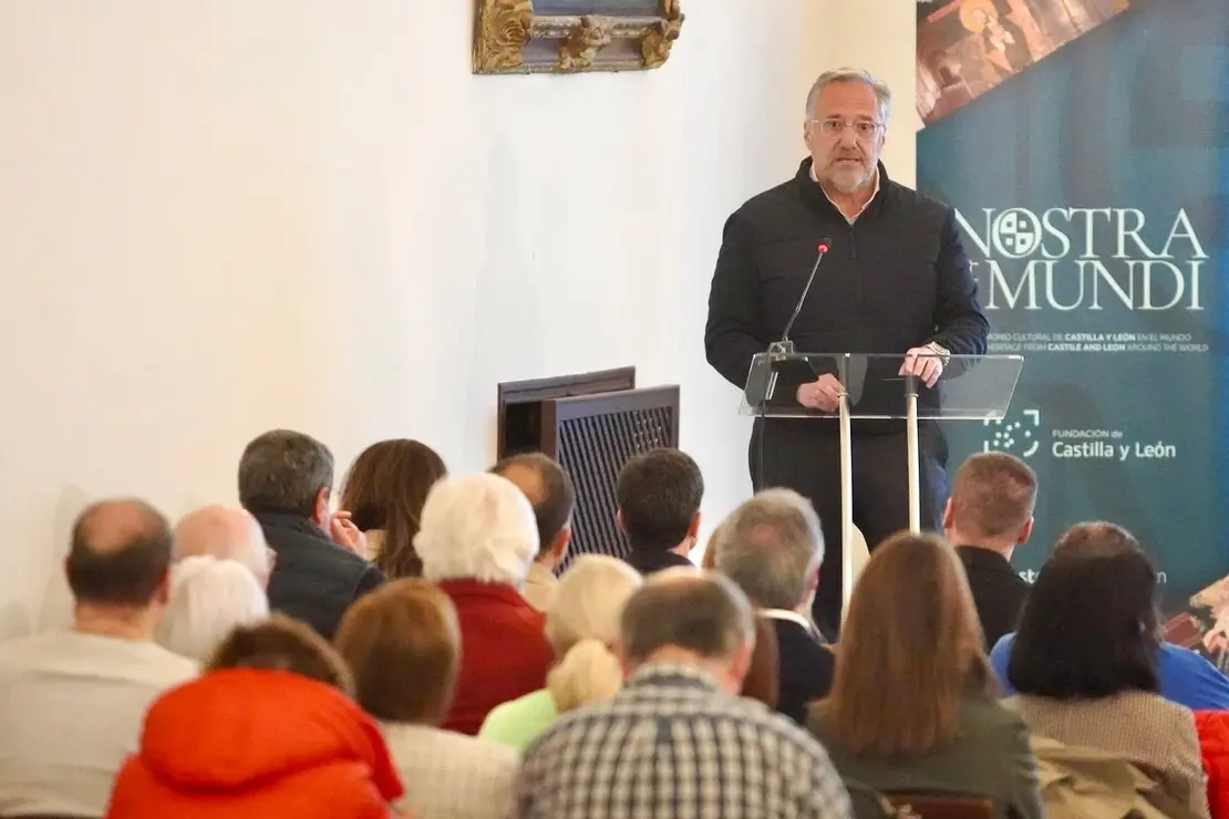 El presidente de las Cortes Autonómicas y de la Fundación de Castilla y León, Carlos Pollán, asiste a la presentación del proyecto ‘Nostra et Mundi’