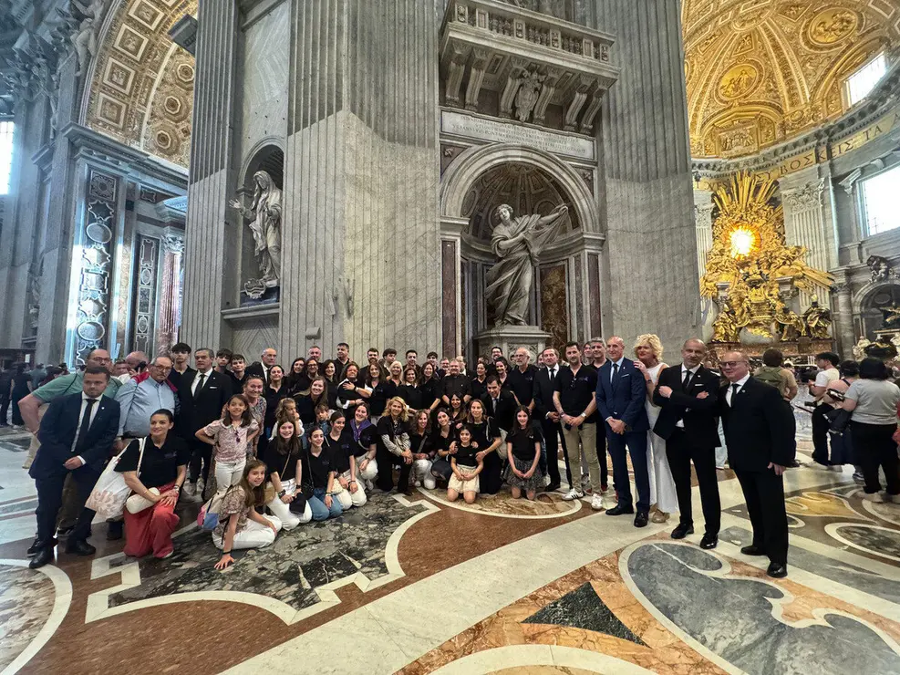 Acto de la cofradía de Nuestra Señora de las Angustias y la Soledad en la Iglesa de santa María del Pianto de Roma