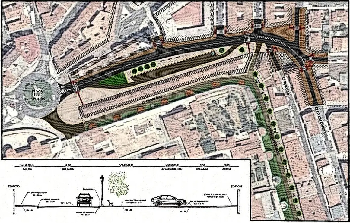 Imagen de la nueva zona que este lunes entra en servicio.