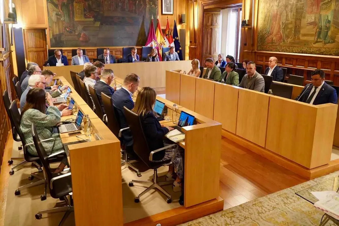 Pleno Ordinario en la Diputación de León en la que se realiza una declaración institucional de los grupos políticos en defensa del sector remolachero y la olanta Azucarera La Bañeza