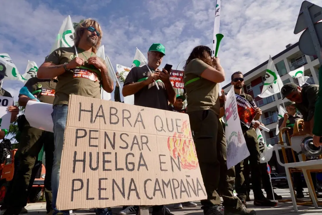 Concentración de CSIF en el Centro del Fuego de León. / CAMPILLO