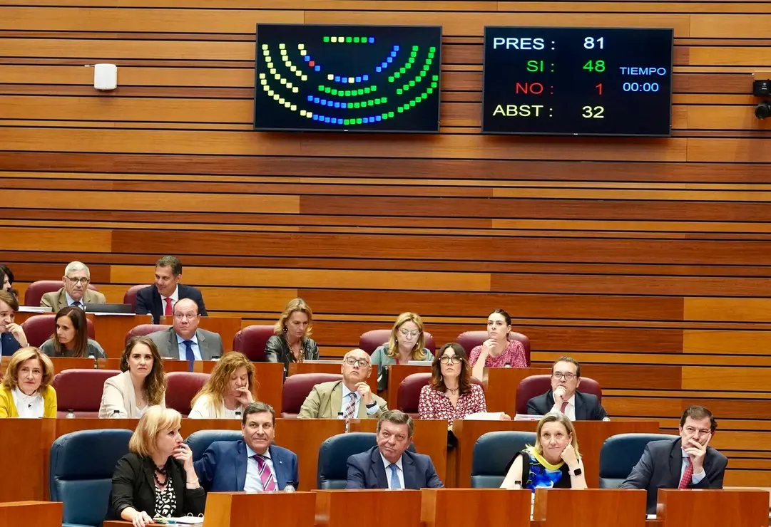 Votación en el Pleno de las Cortes de Castilla y León