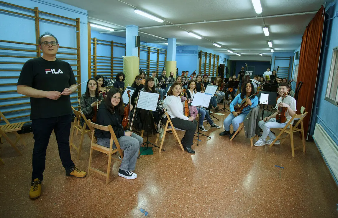 Ensayo de la Orquesta Sinfónica de Ponferrada dirigida por Manuel Alejandre