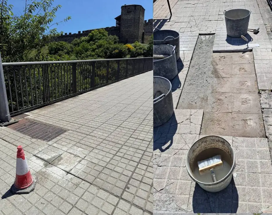 Reaparaciones aceras Puente garcía Ojeda ambos lados