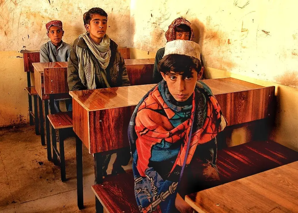 Alumnos de la escuela de Wach Khakn, en la región afgana de Paktia. Foto: Alfonso F. Reca