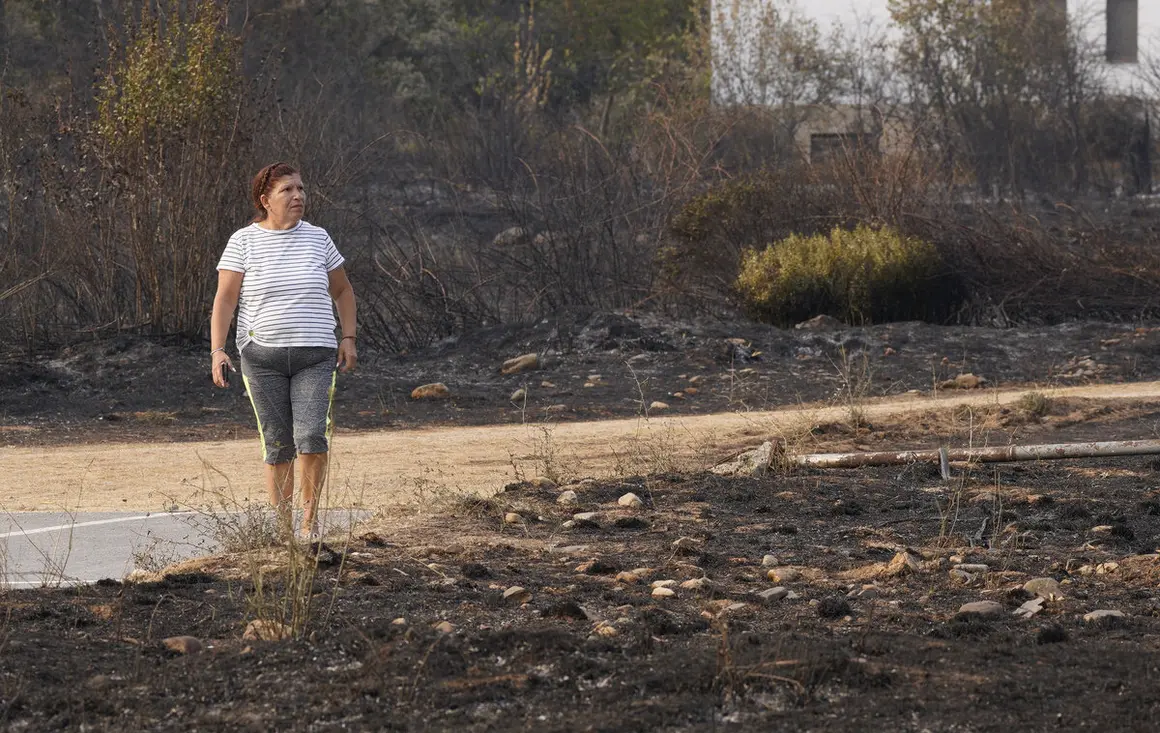 Incendio en Las Médulas. Foto: César Hornija.