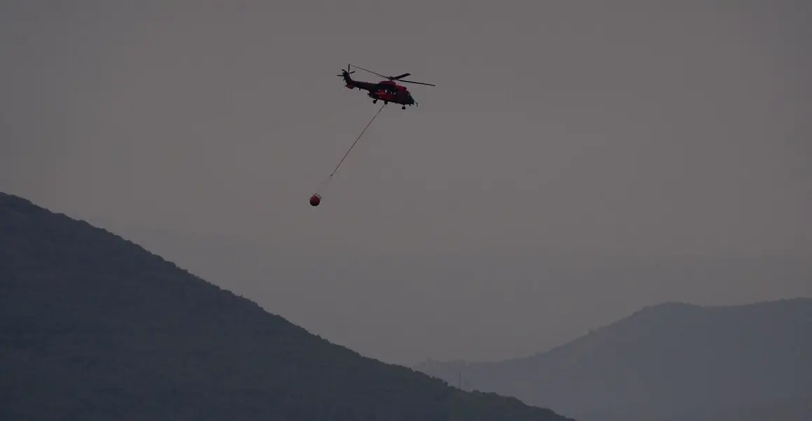 Incendio en la localidad de Paradiña, en León.