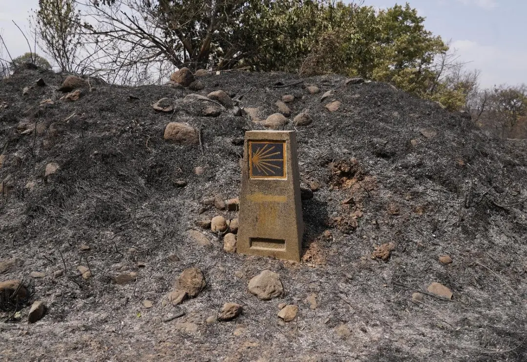 Efectos del incendio en Las Médulas.