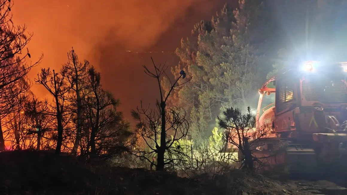 La UME durante su intervención en el incendio de Barniedo, en Boca de Huérgano. Foto: UME