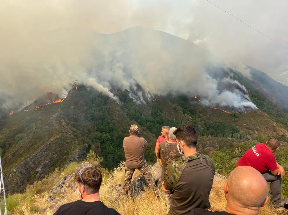 Incendio en el municipio de Oencia (León)