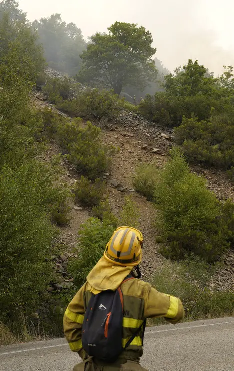 Incendio en Anllares del Sil (León)