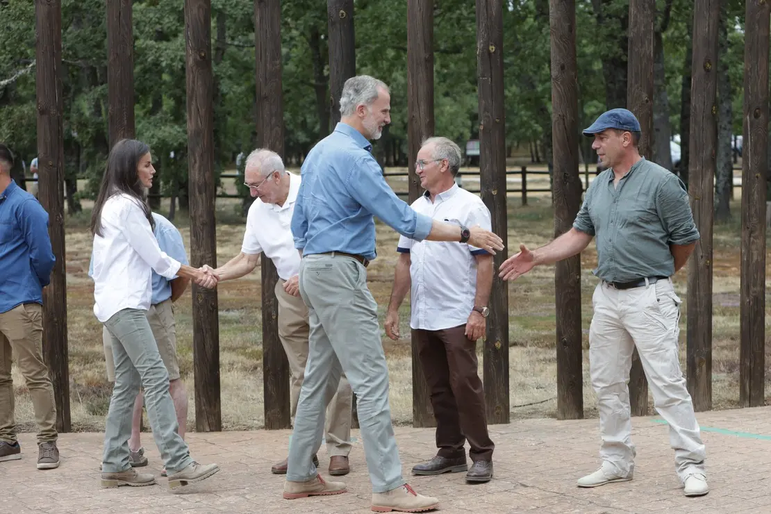 Los reyes visitan las principales zonas afectadas por los incendios forestales en Castilla y León, acompañados del presidente de la Junta, Alfonso Fernández Mañueco