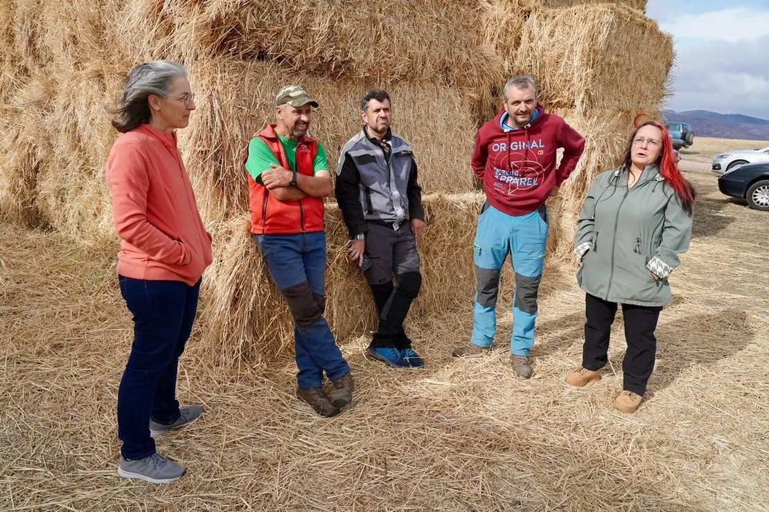 La consejera de Agricultura, Ganadería y Desarrollo Rural, María González Corral, visita una ganadería de ovino afectada por los incendios en Chana de Somoza, en el municipio de Lucillo (León)