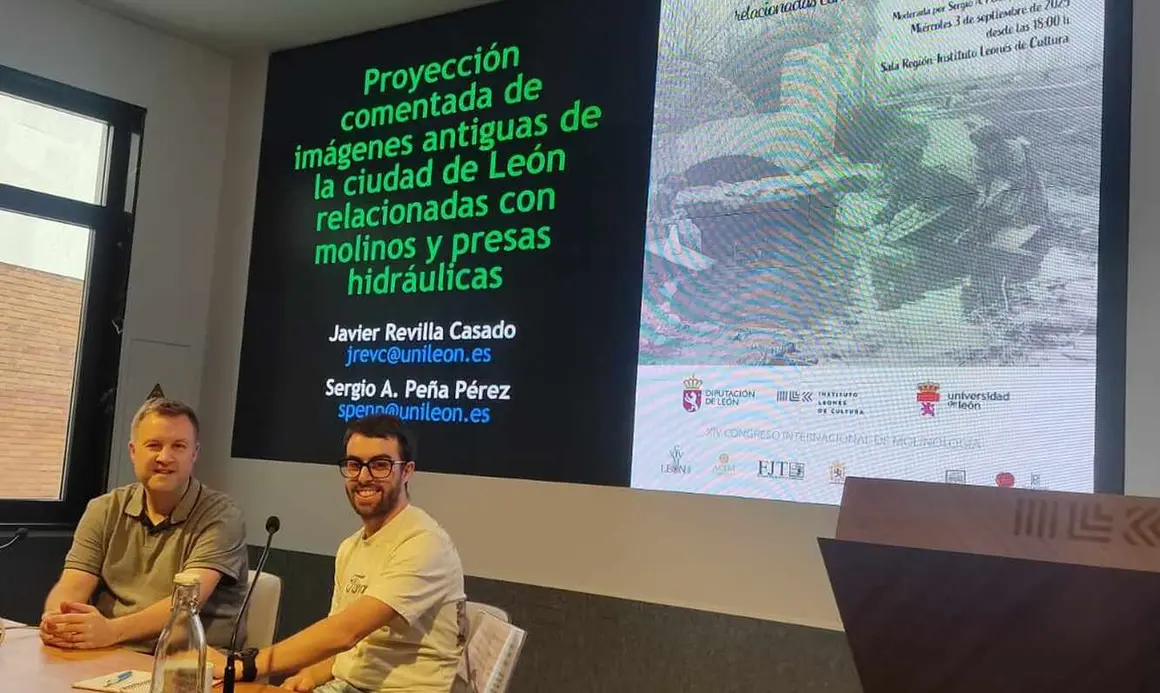 La sala Región del Instituto Leonés de Cultura (ILC) de la Diputación de León ha acogido este miércoles una proyección comentada de imágenes antiguas de la ciudad de León relacionadas con los molinos y las presas hidráulicas.