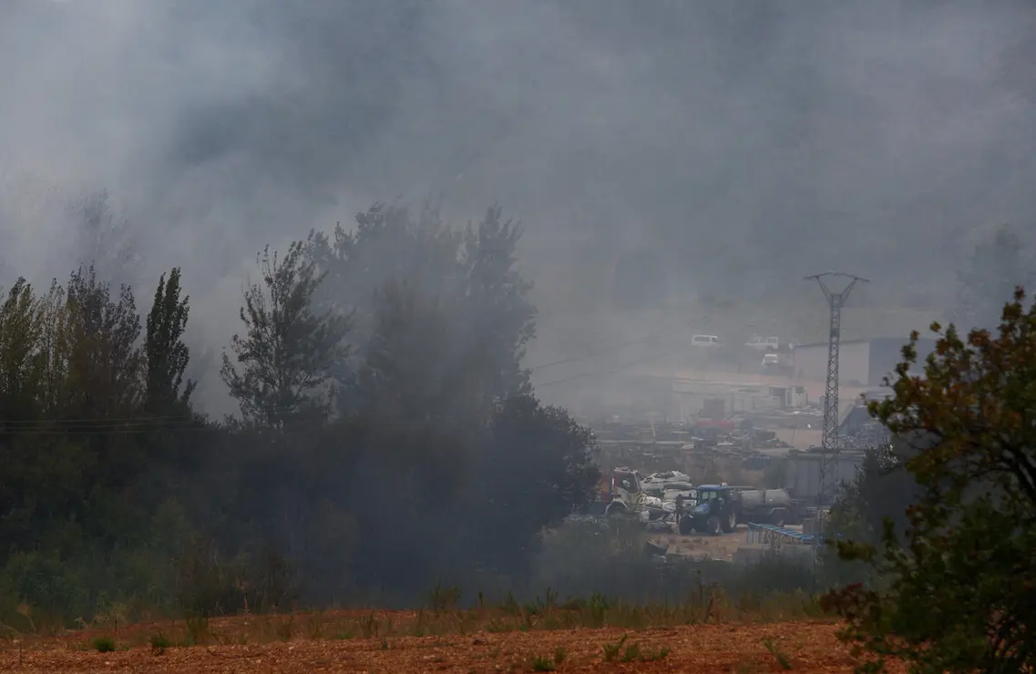 Incendio en Villafranca del Bierzo (León)