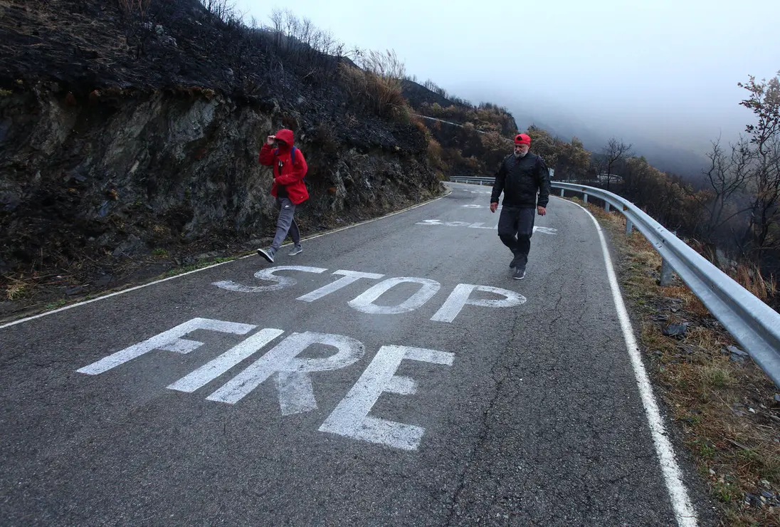 Ambiente previo a la subida al alto del Morredero en Ponferrada de la etapa de la Vuelta ciclista a España