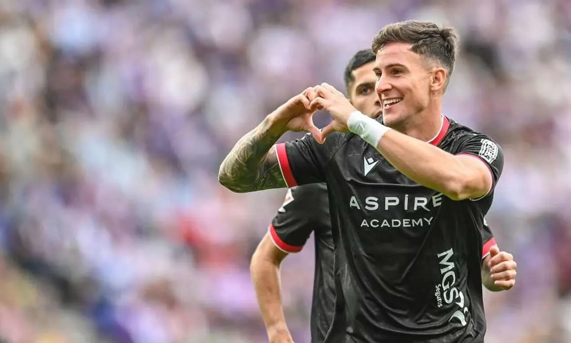 Así celebró Collado su gol.