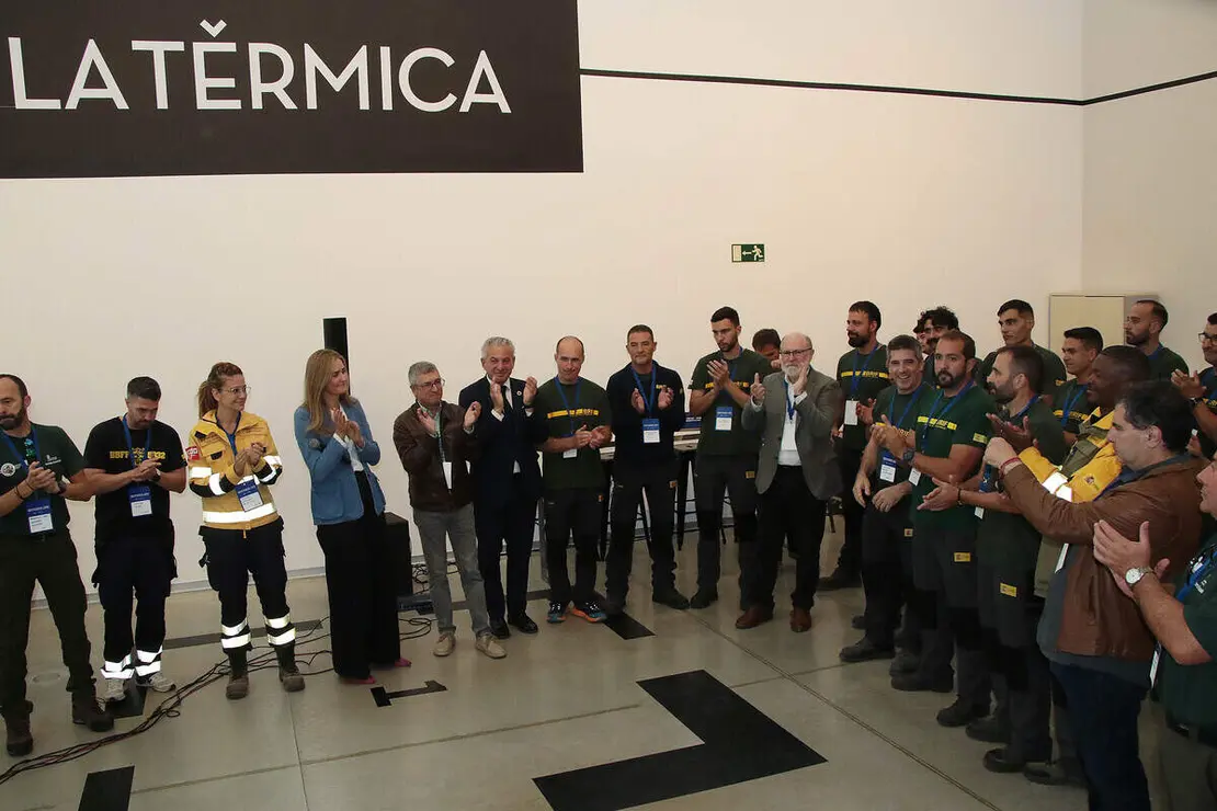 La vicepresidenta Sara Aagesen y el delegado del Gobierno, Nicanor Sen, se reúnen con brigadistas BRIF en la segunda jornada de la Convención por un Pacto de Estado frente a la Emergencia Climática
