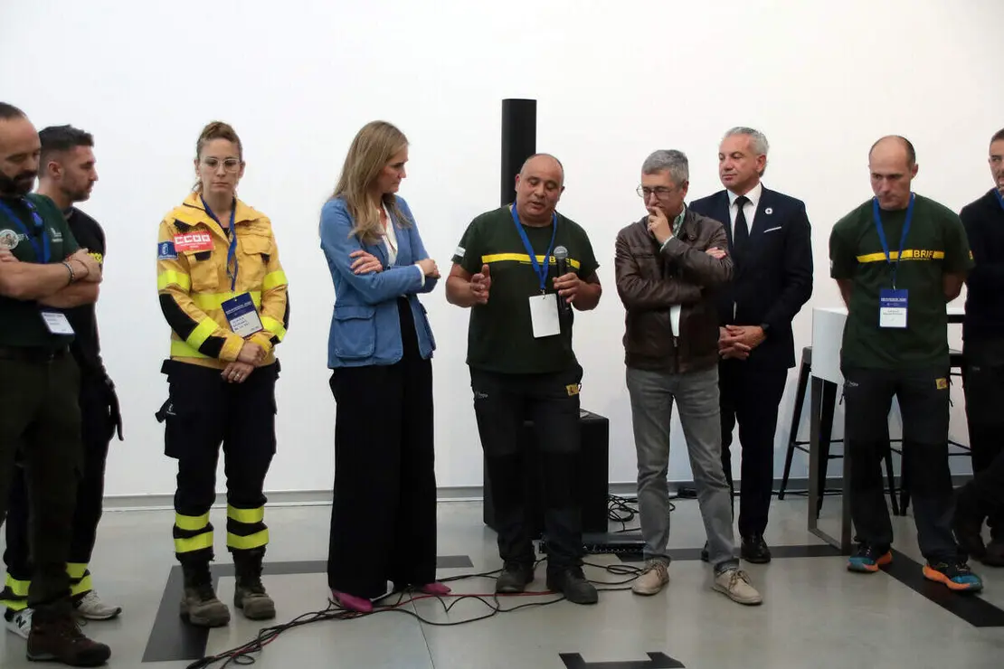 La vicepresidenta Sara Aagesen y el delegado del Gobierno, Nicanor Sen, se reúnen con brigadistas BRIF en la segunda jornada de la Convención por un Pacto de Estado frente a la Emergencia Climática