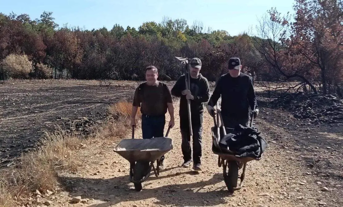Voluntarios trabajando