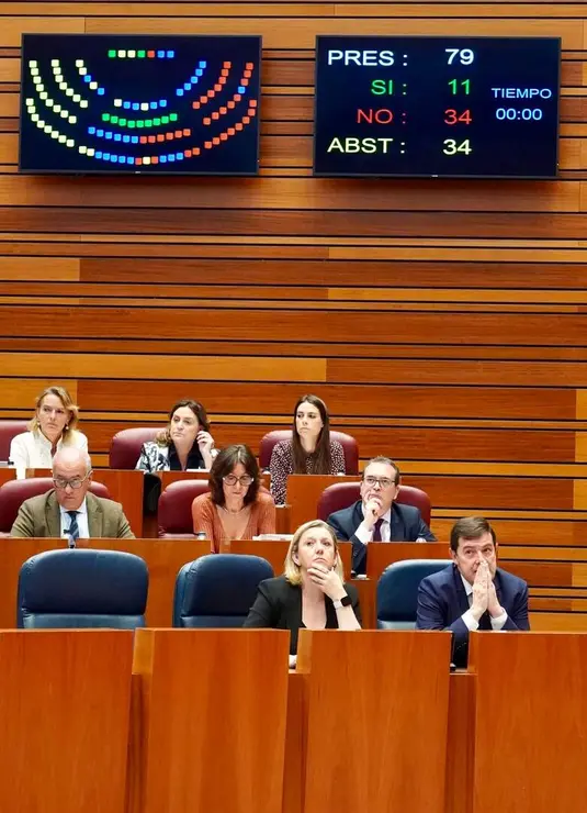 Votación en el pleno de las Cortes