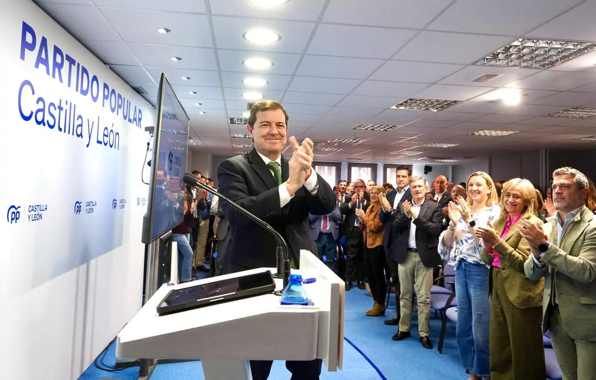 El presidente del Partido Popular de Castilla y León, Alfonso Fernández Mañueco, clausura la Junta Directiva Autonómica. Fotos: Miriam Chacón