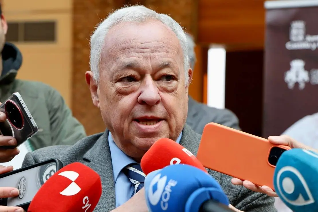 El consejero de Cultura, Turismo y Deporte, Gonzalo Santonja, inaugura la Jornada de presentación pública del programa de actuación en el pórtico occidental de la Catedral de León y de la réplica de una de sus esculturas