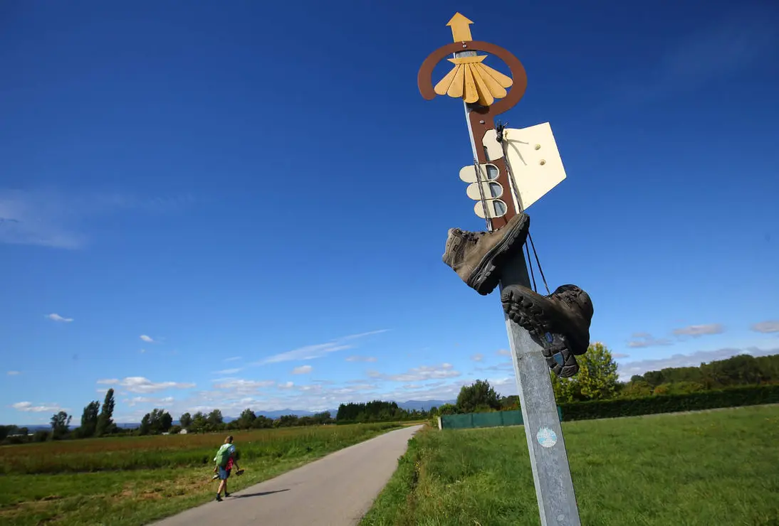 Peregrinos a su paso por la comarca del Bierzo