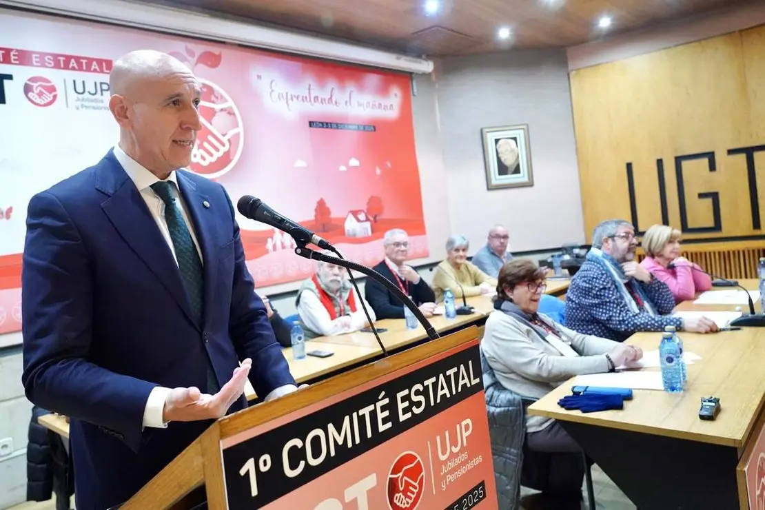 Acto de clausura del comité de la Unción de Jubilados y Pensionistas de la Unión General de los Trabajadores, al que asistirán el vicesecretario general de UGT, Rafael Espartero, la secretaría de política Institucional de la UGT Cristina Estévez, el secretario general de UGTCyL, Óscar Lobo, el secretario provincial, Enrique Reguero, y el alcalde de León, José Antonio Diez
