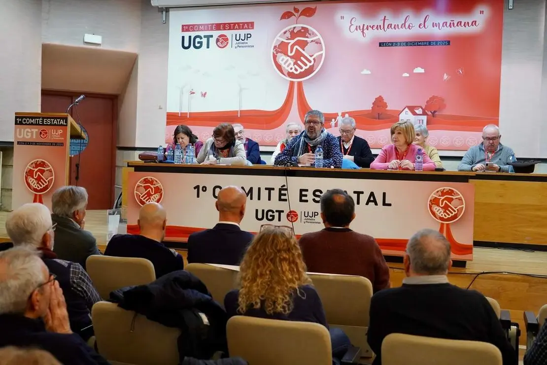 Acto de clausura del comité de la Unción de Jubilados y Pensionistas de la Unión General de los Trabajadores, al que asistirán el vicesecretario general de UGT, Rafael Espartero, la secretaría de política Institucional de la UGT Cristina Estévez, el secretario general de UGTCyL, Óscar Lobo, el secretario provincial, Enrique Reguero, y el alcalde de León, José Antonio Diez
