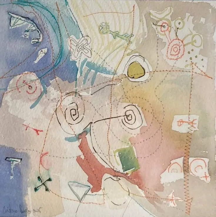 obra. Acuarela de Cristina Ibáñez