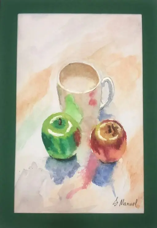 obra. Acuarela de Juan Manuel ÁLvarez