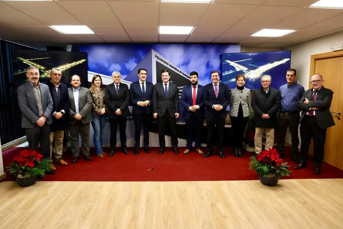 El presidente de la Junta de Castilla y Le&oacute;n, Alfonso Fern&aacute;ndez Ma&ntilde;ueco, presenta las obras de finalizaci&oacute;n del pol&iacute;gono industrial de Villadangos del P&aacute;ramo (Le&oacute;n)