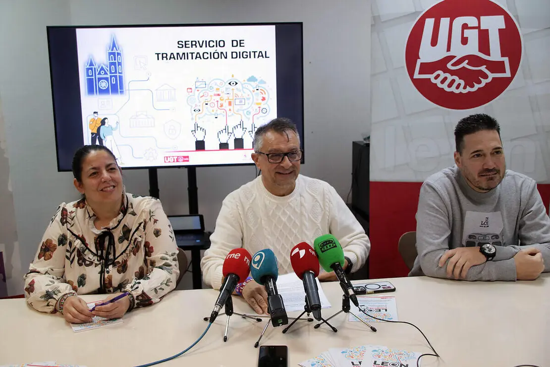 Enrique Reguero &Aacute;lvarez, secretario general provincial de UGT Le&oacute;n, hace balance del a&ntilde;o y presenta el Programa Servicio de Tramitaci&oacute;n Digital firmado con Ayuntamiento de la capital