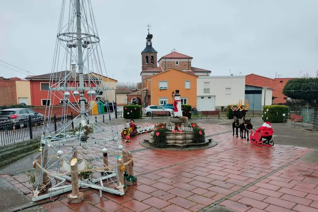 montaje plaza navidad villamor