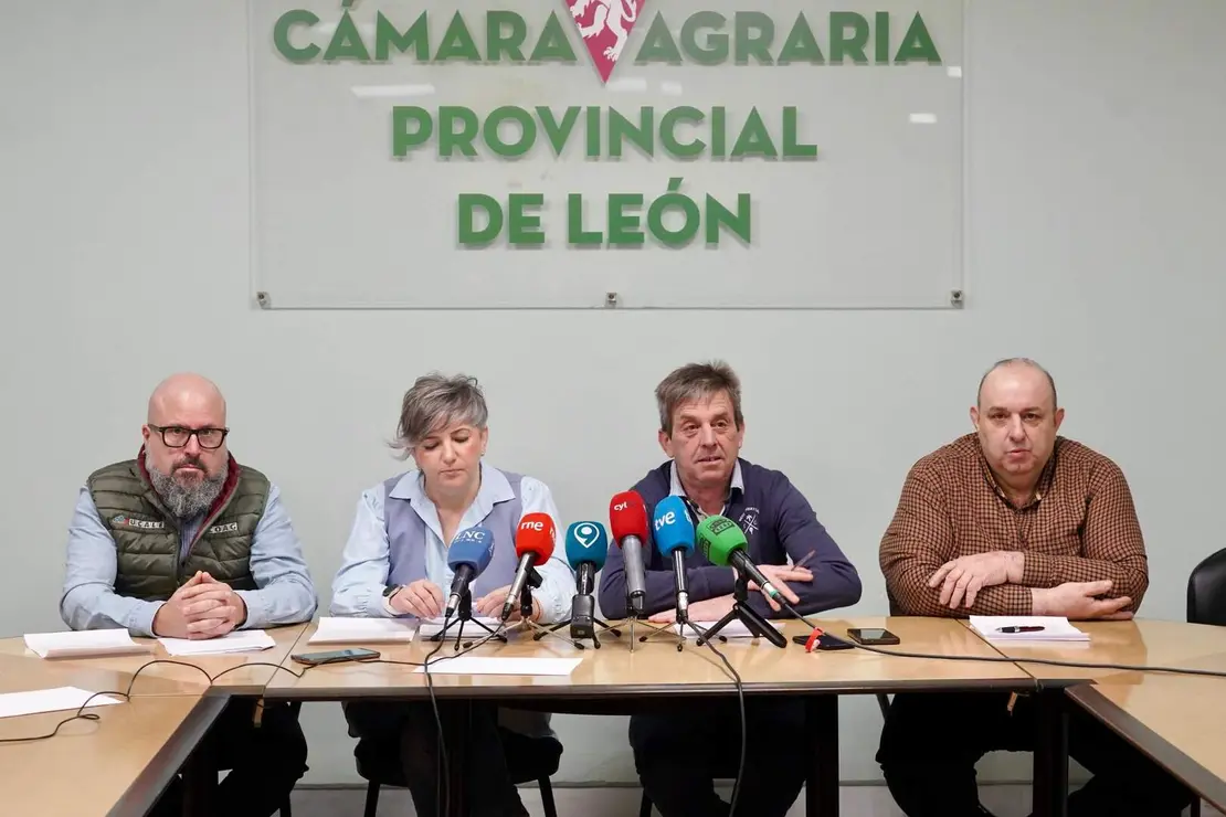 Las cuatro organizaciones agrarias de la provincia de Le&oacute;n -Ugal-Upa, Asaja, Ucale-Coag y UCCL- informan sobre las nuevas movilizaciones dentro de una convocatoria hecha de forma unitaria a nivel nacional y auton&oacute;mico. Foto: Campillo.
