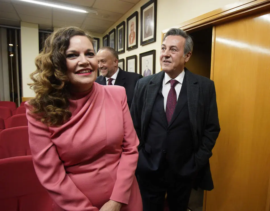 Acto institucional con motivo de la celebraci&oacute;n del LIII Festival Internacional de Exaltaci&oacute;n del Botillo de Bembibre (Le&oacute;n), en el que participa su alcaldesa, Silvia Cao, y su mantenedor, el periodista Jos&eacute; Ribagorda