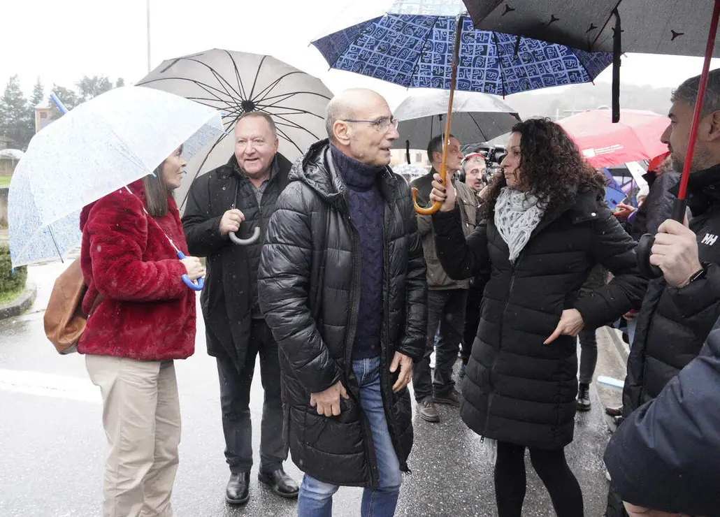 Manifestaci&oacute;n de los ayuntamientos de Toreno, P&aacute;ramo del Sil y Berlanga del Bierzo (Le&oacute;n), para reclamar mejoras sanitarias en el medio rural