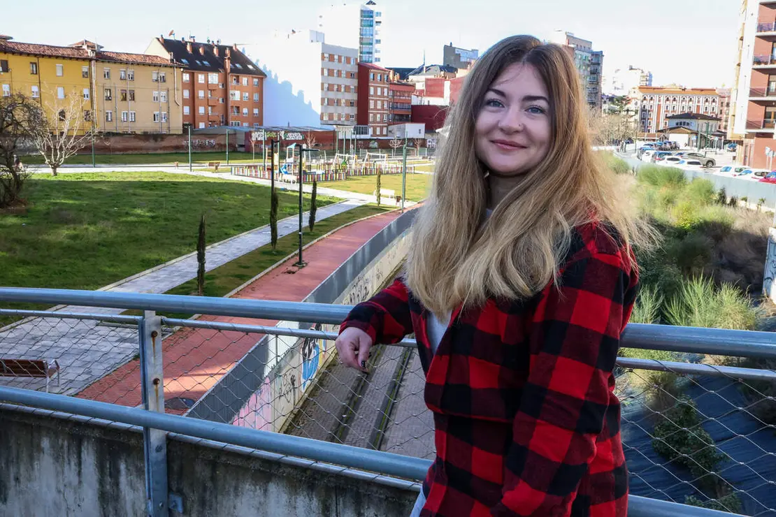 La Ukraniana Nadia en la ciudad de Le&oacute;n donde vive