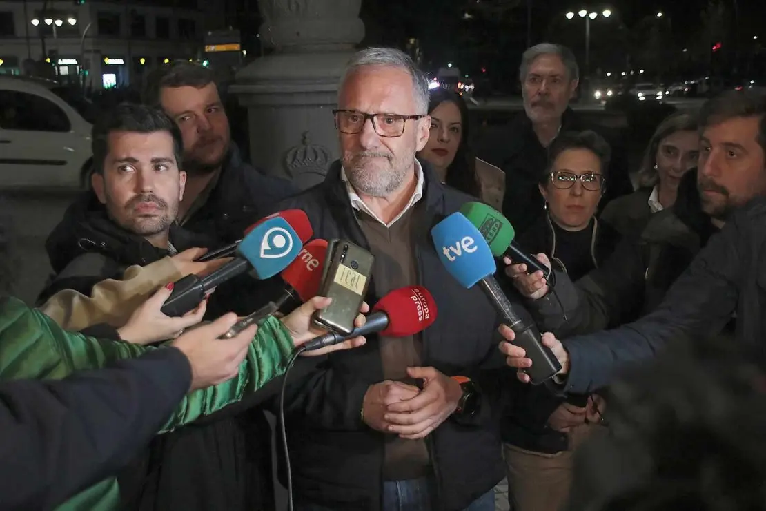 El candidato de VOX a la presidencia de la Junta, Carlos Poll&aacute;n, en el acto de apertura de la campa&ntilde;a electoral en Le&oacute;n