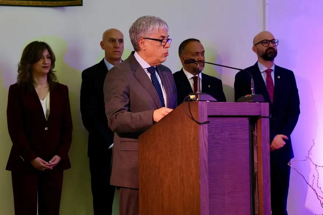Acto conmemorativo del D&iacute;a Internacional de la Mujer en Le&oacute;n en el que participan la rectora de la ULE, Nuria Gonz&aacute;lez; el alcalde de la capital, Jos&eacute; Antonio Diez; el presidente de la Diputaci&oacute;n Provincial, Gerardo &Aacute;lvarez Courel y el delegado territorial de la Junta, Eduardo Diego