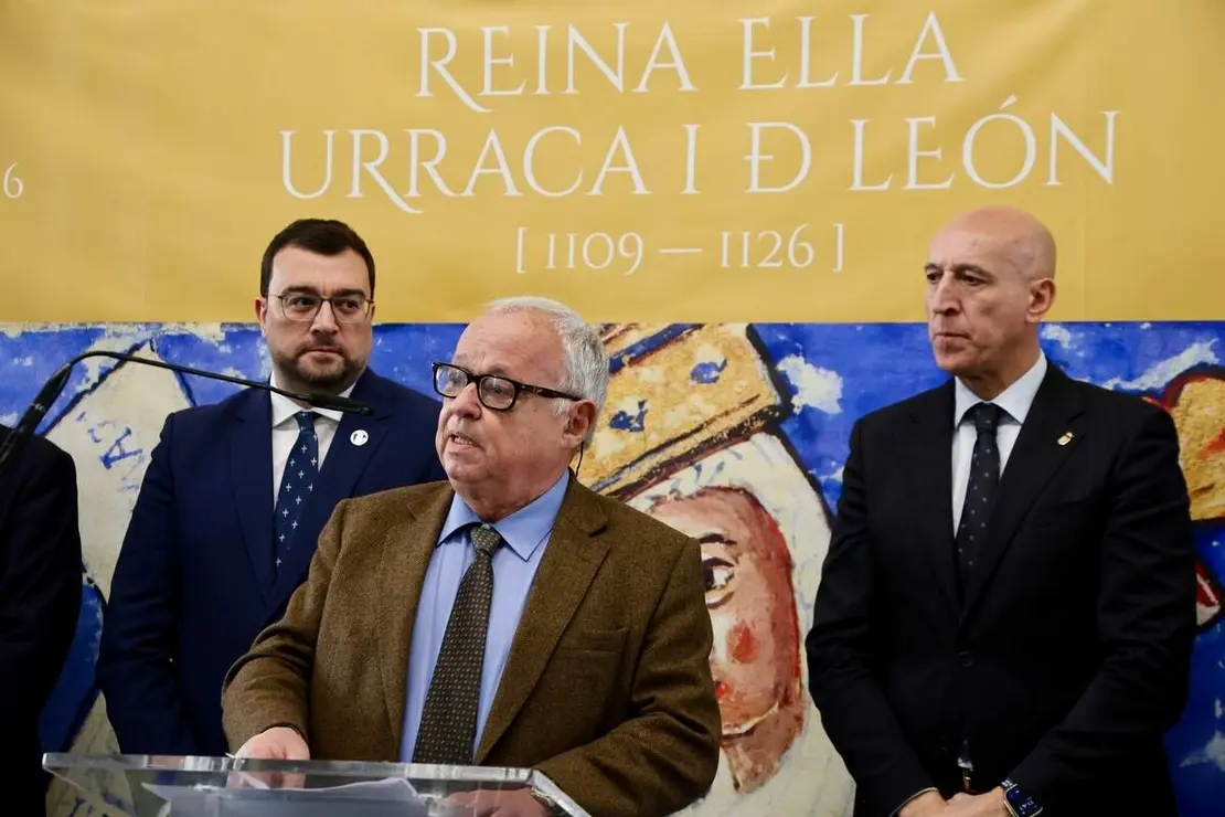 El alcalde de Le&oacute;n, Jos&eacute; Antonio Diez, preside la inauguraci&oacute;n oficial de la exposici&oacute;n &lsquo;Reina Ella. Urraca I de Le&oacute;n&rsquo; con la presencia del presidente del Principado de Asturias, Adri&aacute;n Barb&oacute;n, el consejero de Cultura, Turismo y Deporte de la Junta de Castilla y Le&oacute;n, Gonzalo Santonja, y el presidente de la Diputaci&oacute;n de Le&oacute;n, Gerardo &Aacute;lvarez Courel, entre otras autoridades