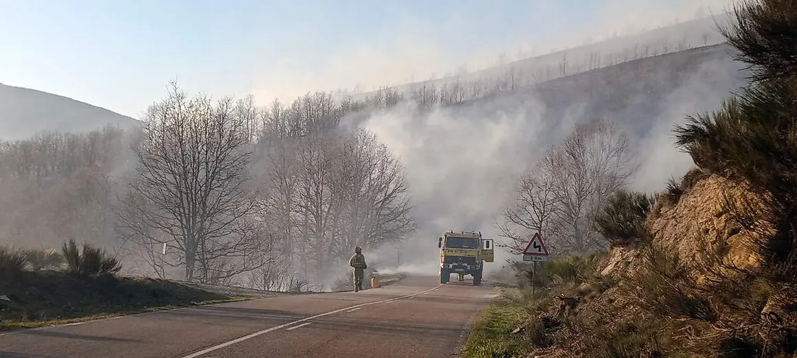 Incendio en el municipio de Ig&uuml;e&ntilde;a (Le&oacute;n)