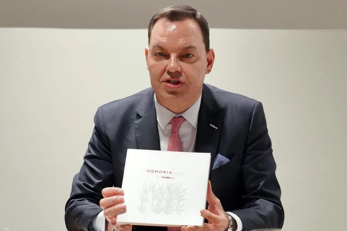 El director general de la Fundaci&oacute;n Obra Social de Castilla y Le&oacute;n (Fundos), Jos&eacute; Mar&iacute;a Viejo, presenta la memoria anual de actividades del a&ntilde;o 2025