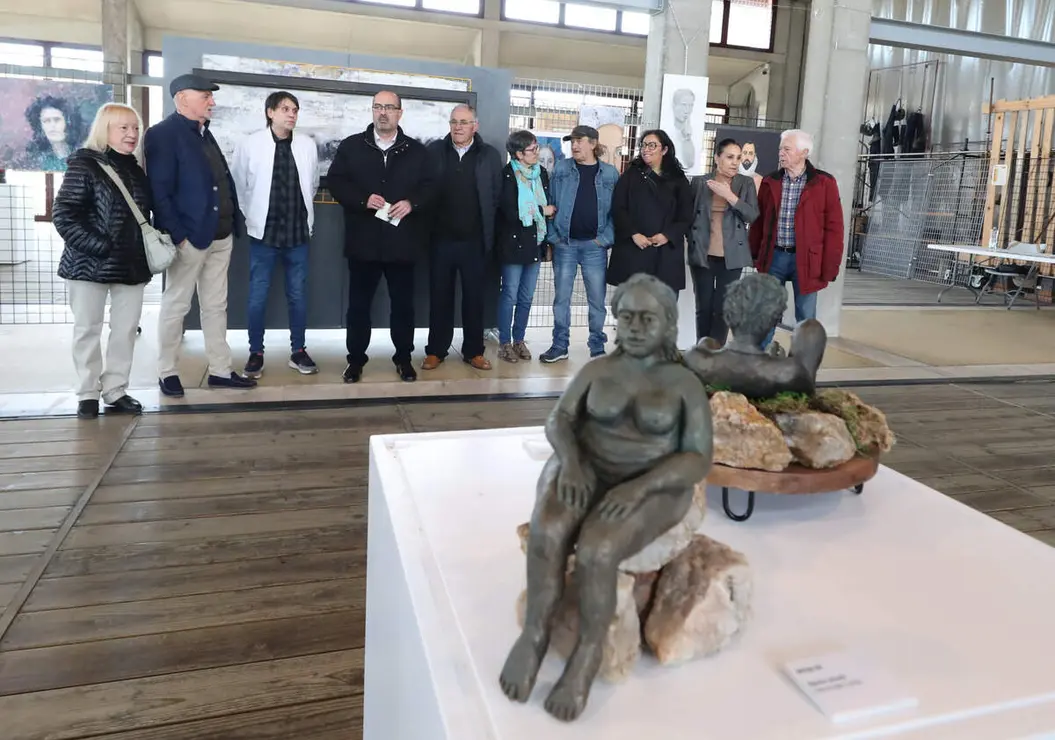 Presentaci&oacute;n de la exposici&oacute;n de pintura y escultura de la Asociaci&oacute;n de Pintores del Bierzo en el Museo del Ferrocarril de Ponferrada